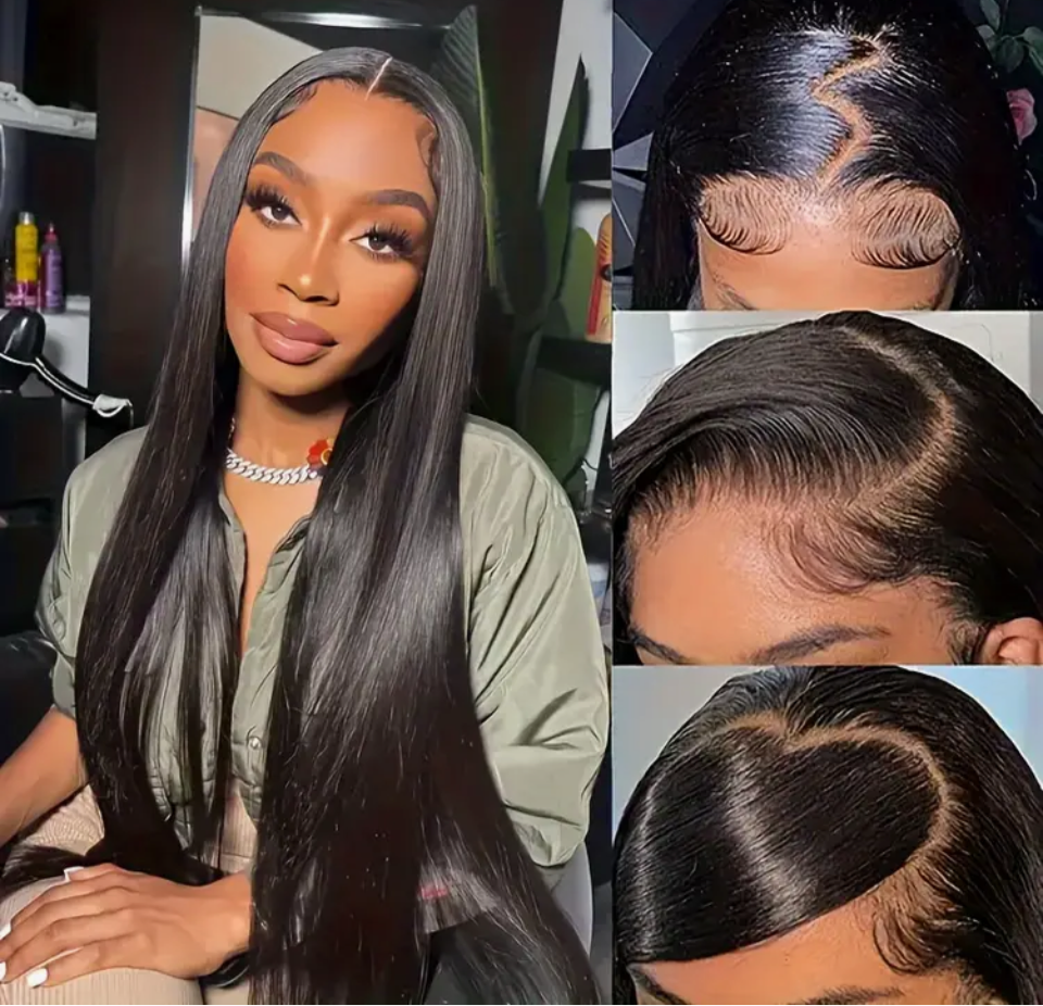 Black straight 5 x 5 HD lace glueless