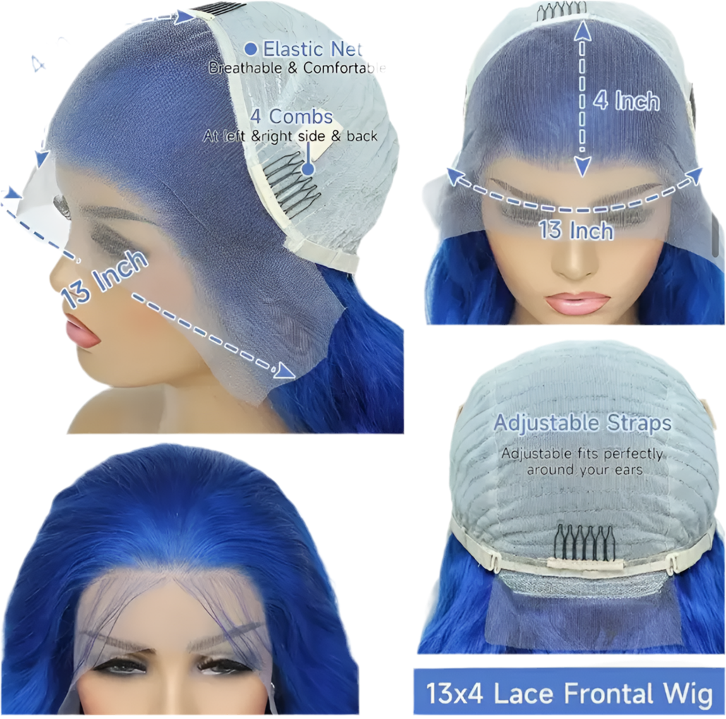Blue lace front 13 x 4 glueless