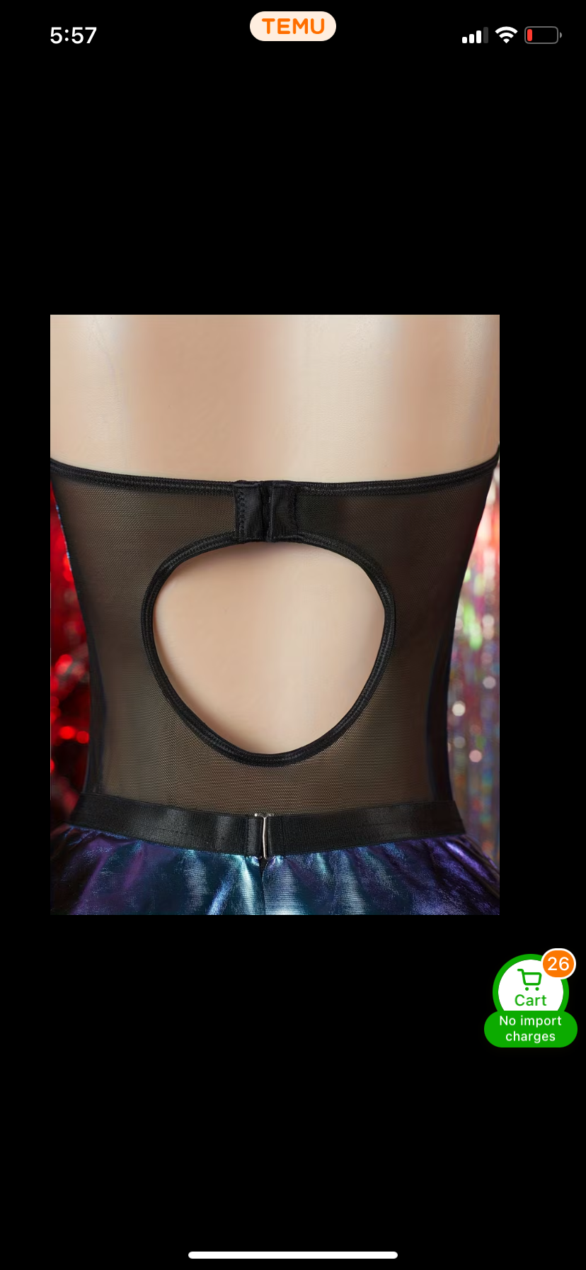 Iridescent Harness Skater Dress | Holographic Festival & Clubwear Mini Dress