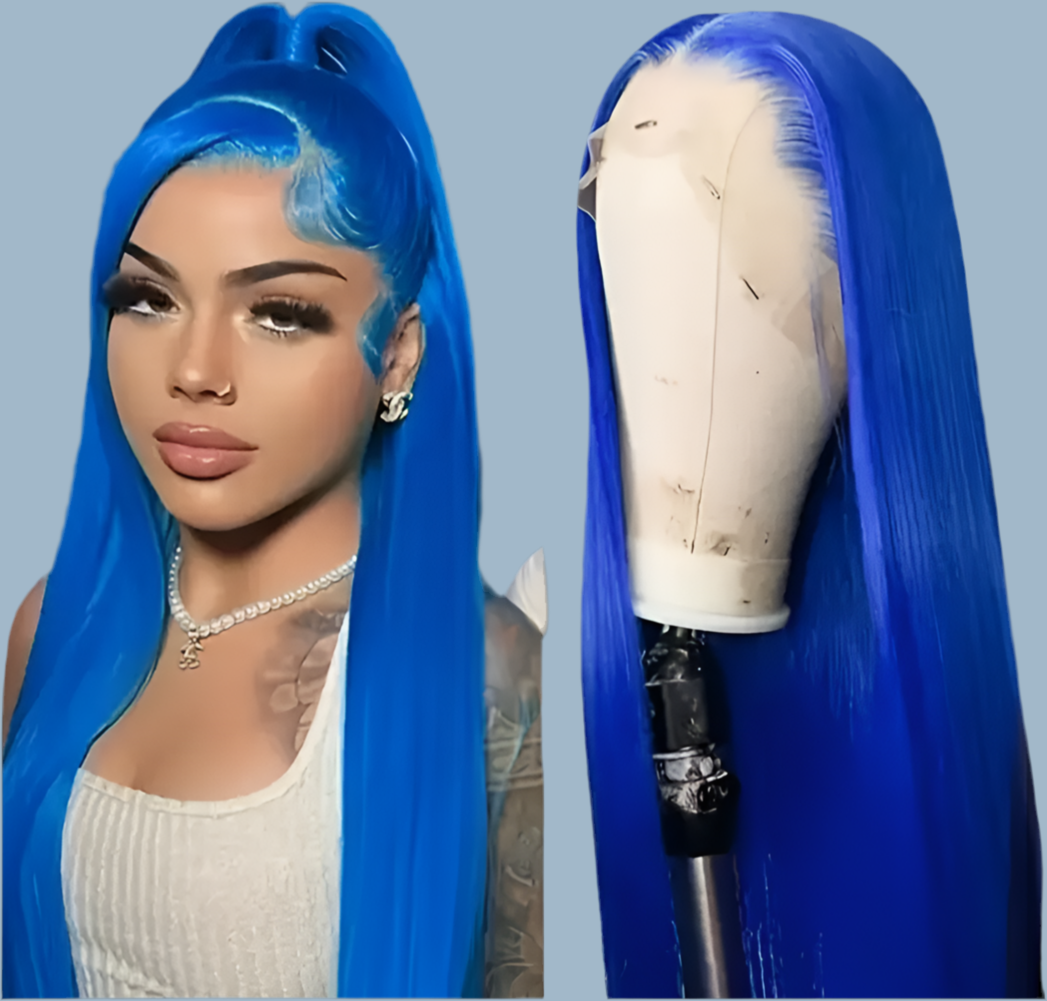 Blue lace front 13 x 4 glueless