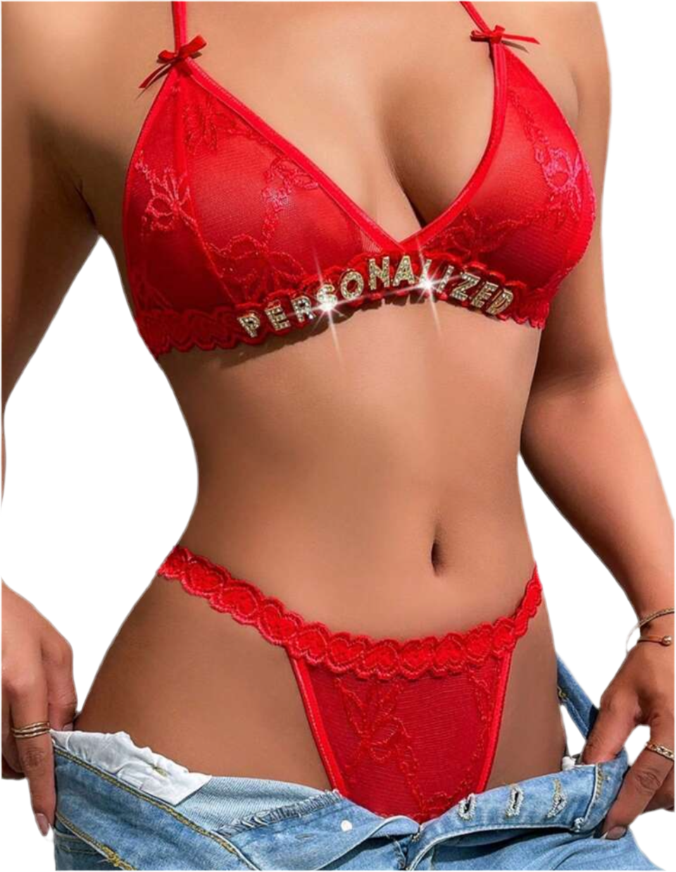 Custom Red lace Lingerie