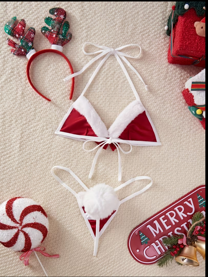 Santa baby christmas lingerie set