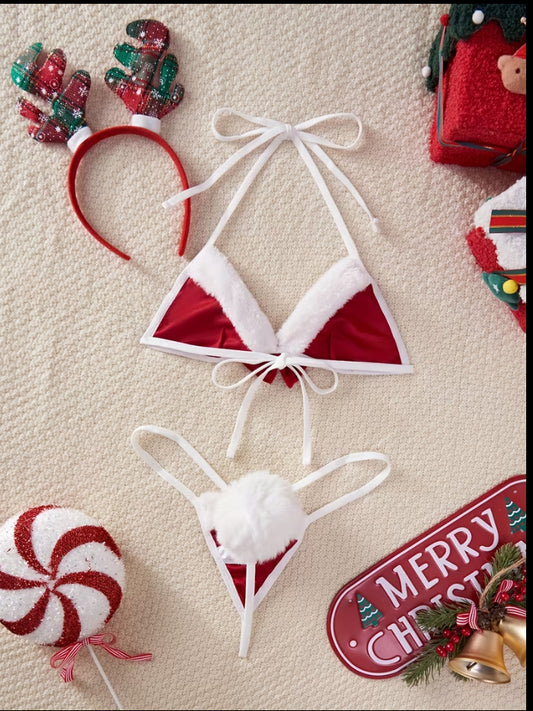 Santa baby christmas lingerie set
