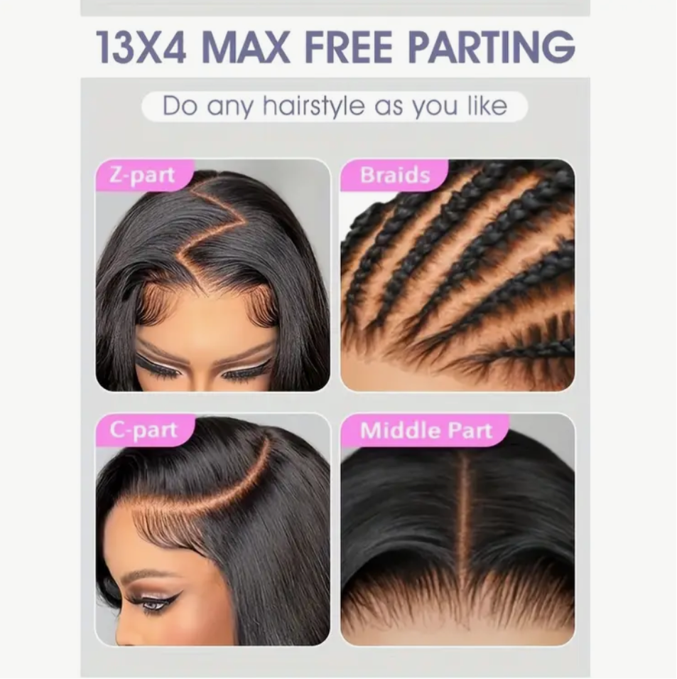 Black deep wave 13 x 4 Glueless