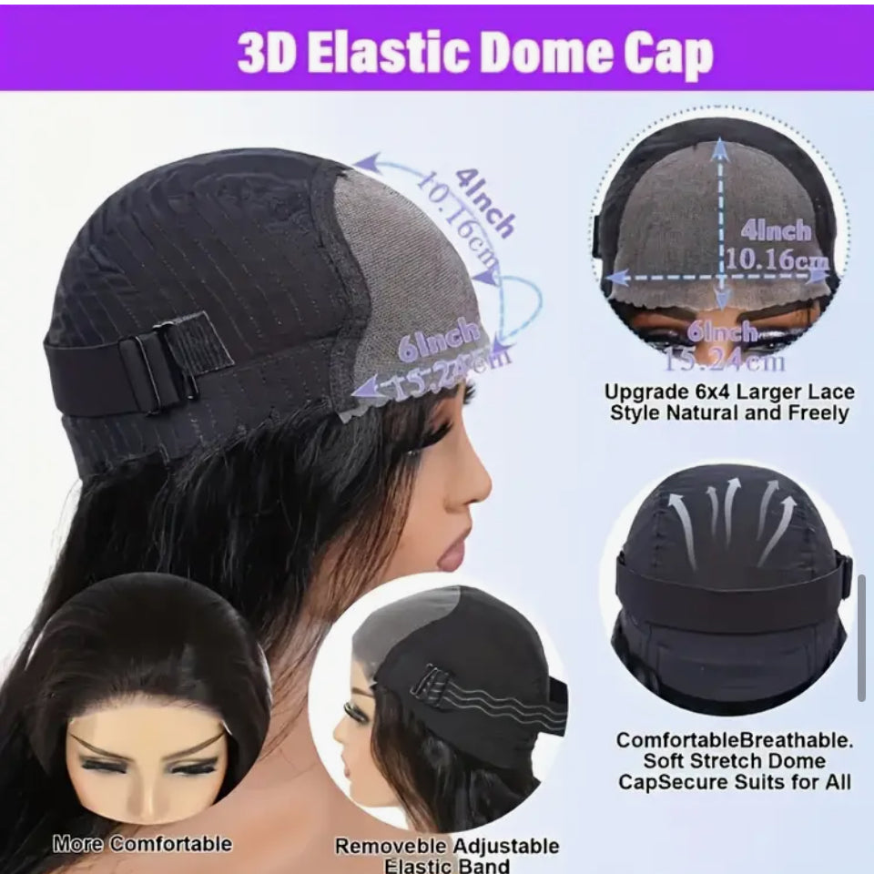 Black Curly look 6 x 4 40" HD LACE