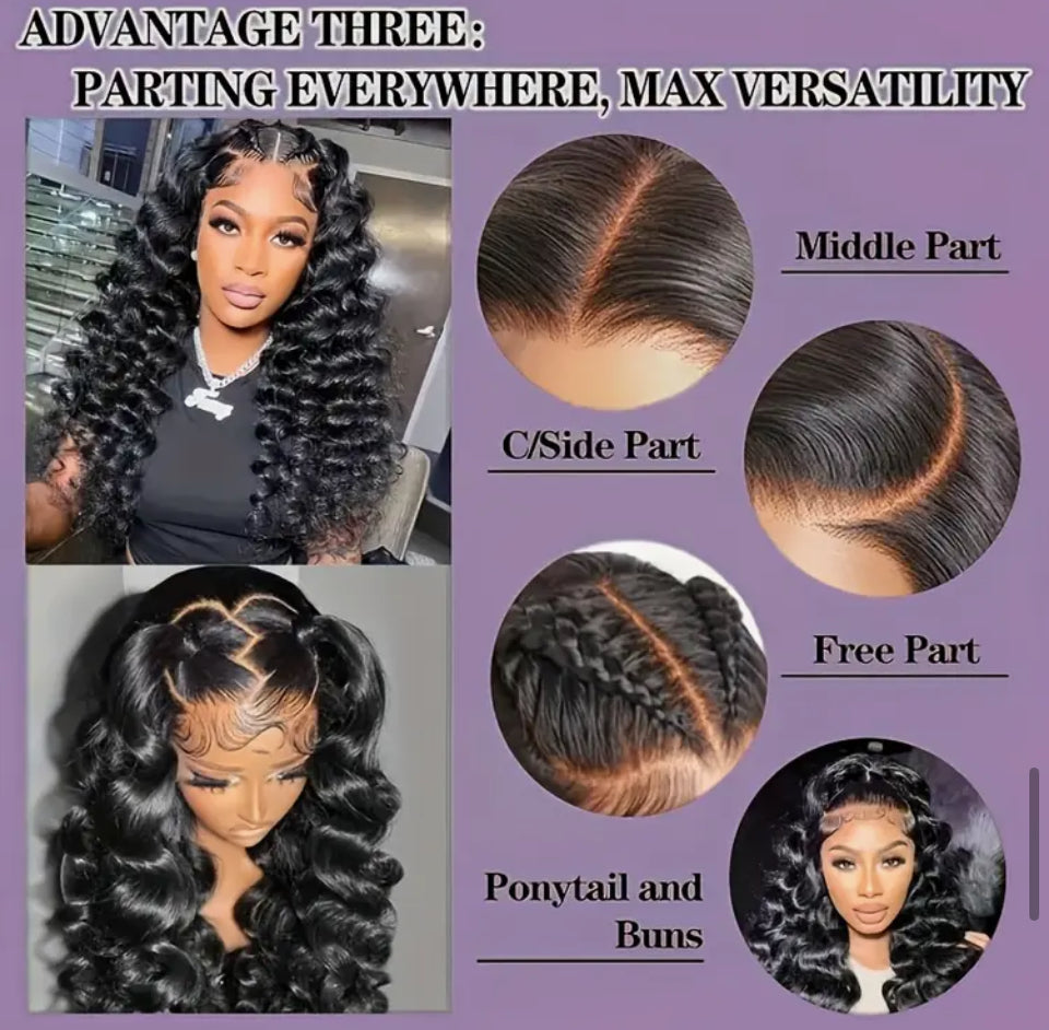 Black Curly look 6 x 4 40" HD LACE