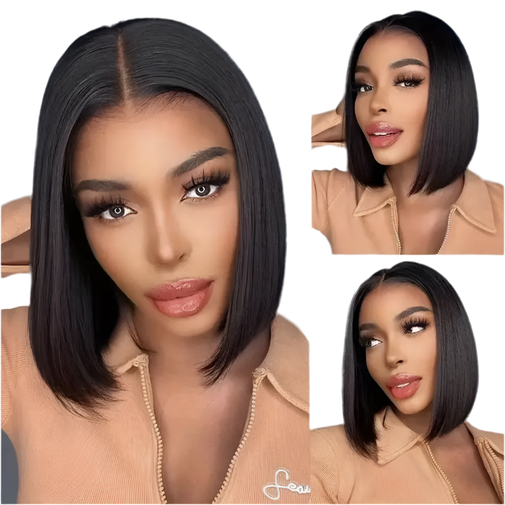 Black short bob 13 x 6