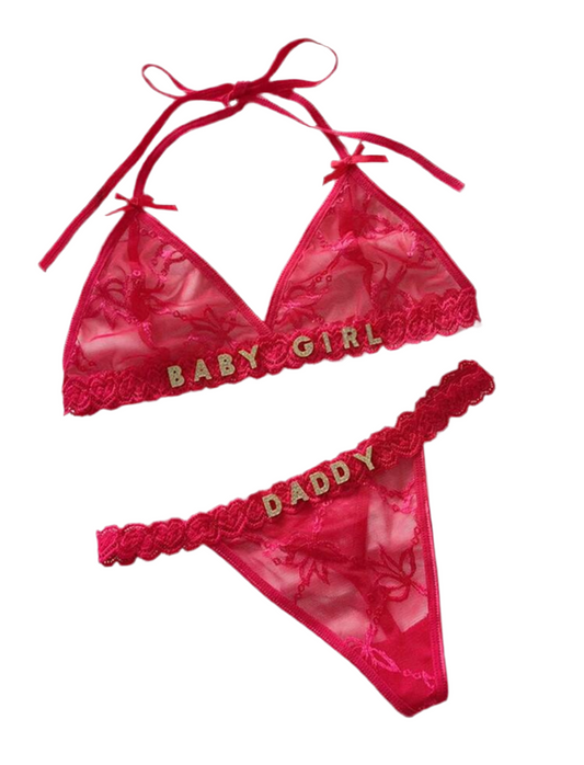 Custom Red lace Lingerie