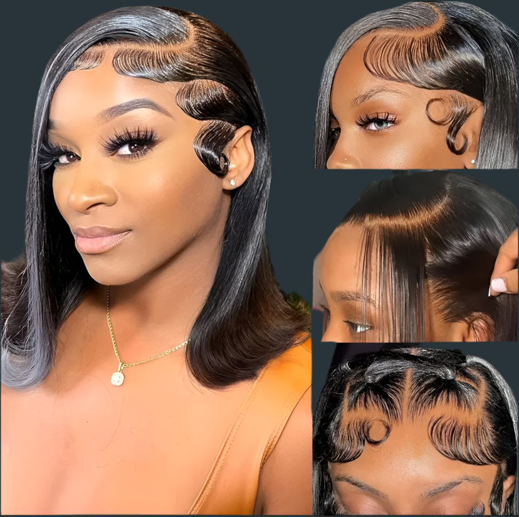 Black short lace 13 x 4 Glueless