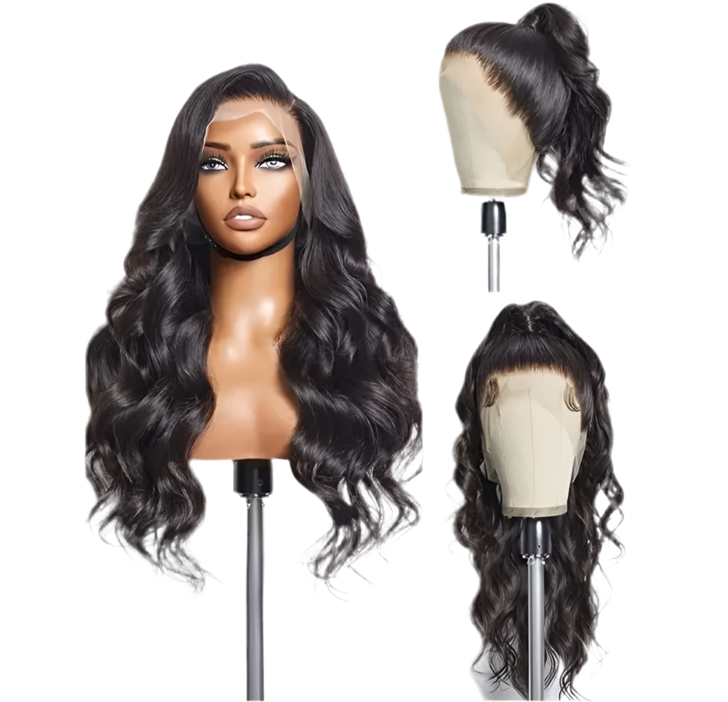 Black deep wave 13 x 4 Glueless