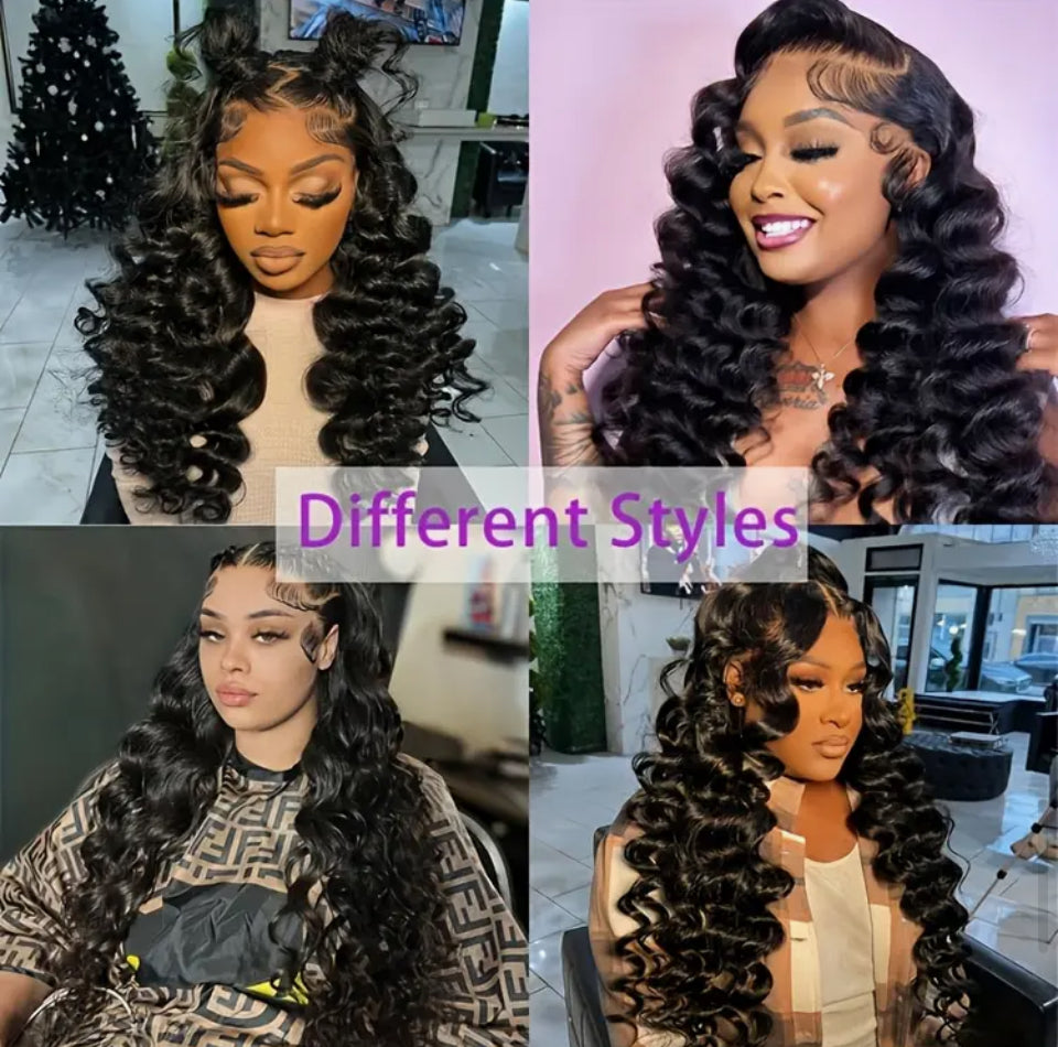 Black Curly look 6 x 4 40" HD LACE