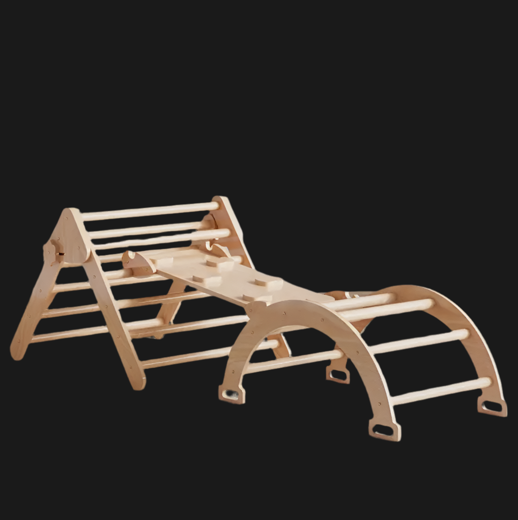 Kids climbing gym : 5 in 1 Pikler Triangle set