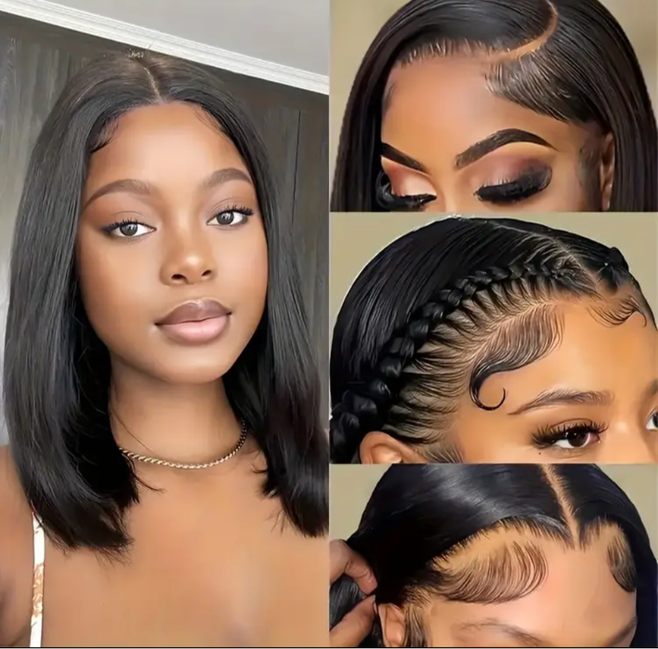 Black short lace 13 x 4 Glueless