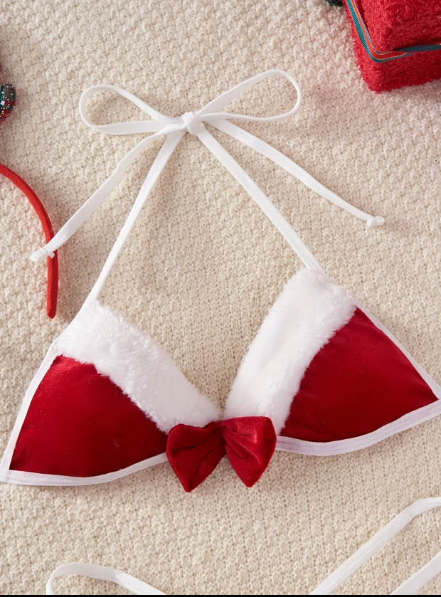 Festive christmas bikini lingerie women